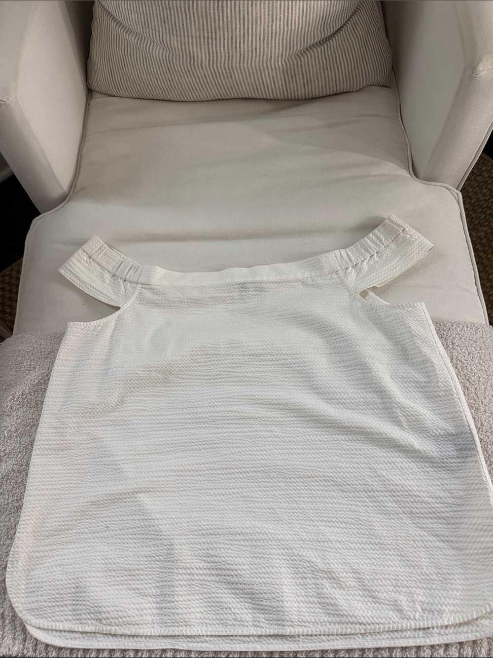 Tibi White Textured Top